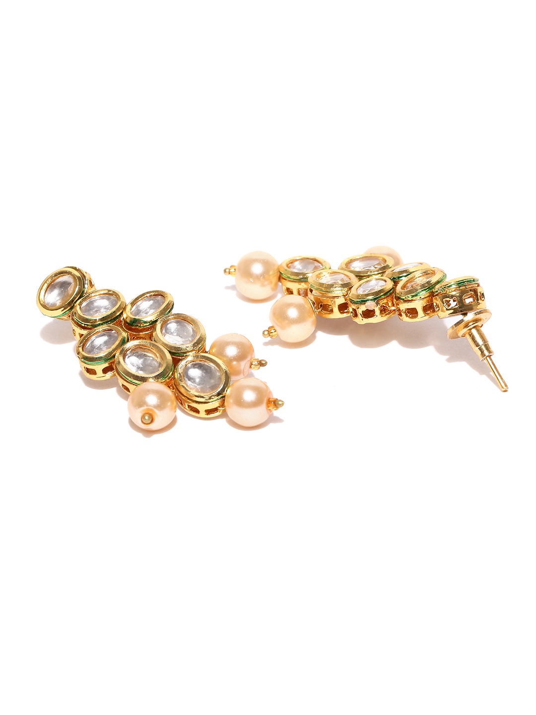 YouBella Gold-Toned  Off-White Kundan Stone-Studded Jewellery Set